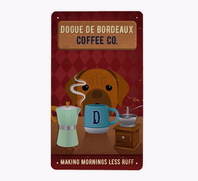 Dog Breed Coffee Co: Personalised {breedFullName} Metal Sign